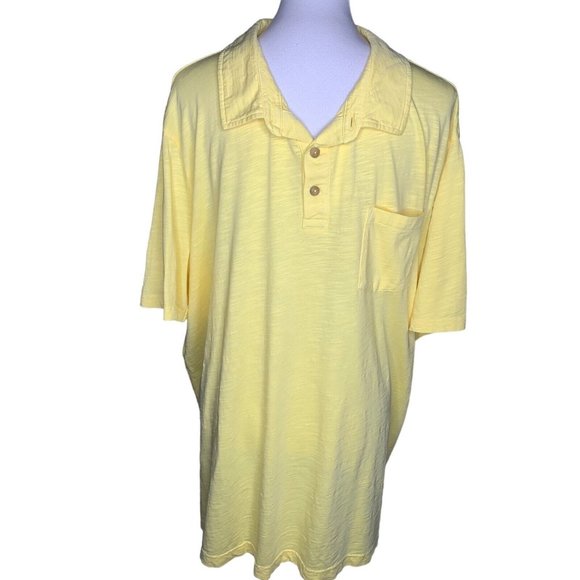 Sonoma Supersoft Short Sleeved Polo Shirt B&T 2XB Yellow Chest Pocket Tagless - Picture 1 of 7
